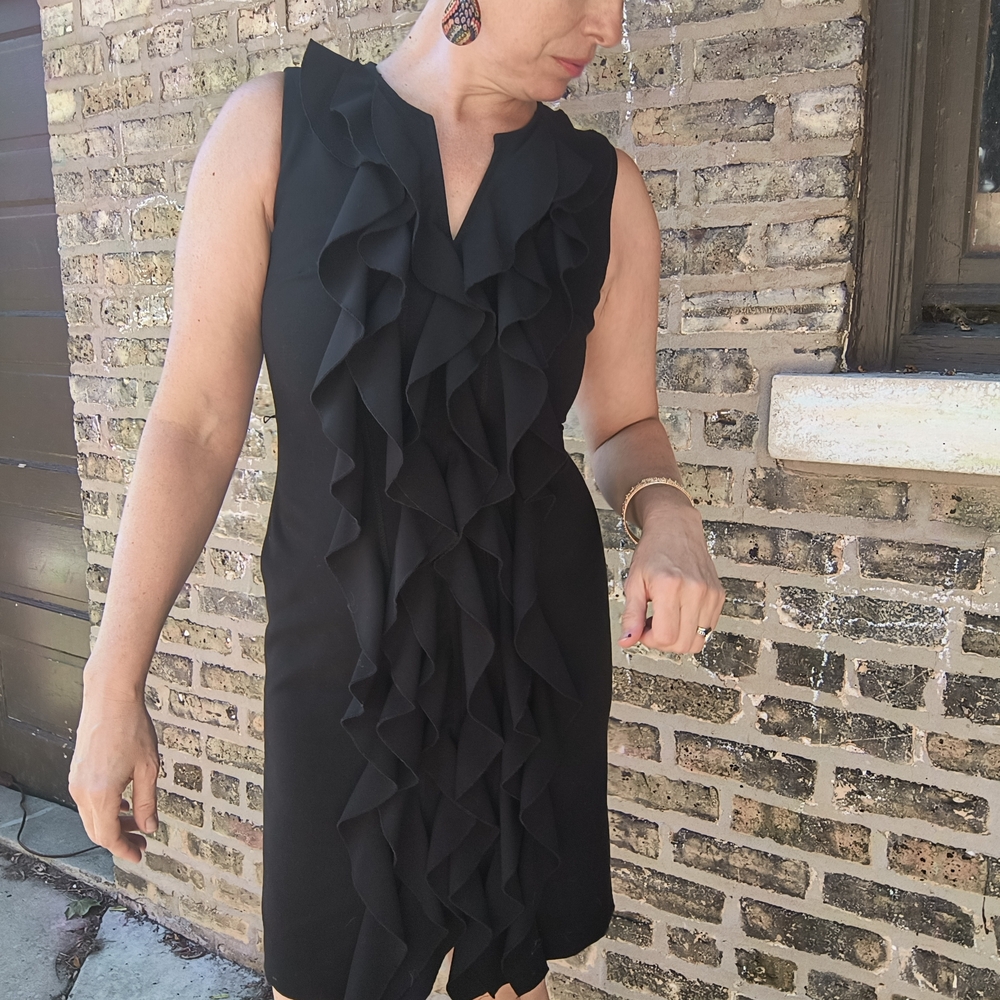 Elegant Black Ruffle Dress